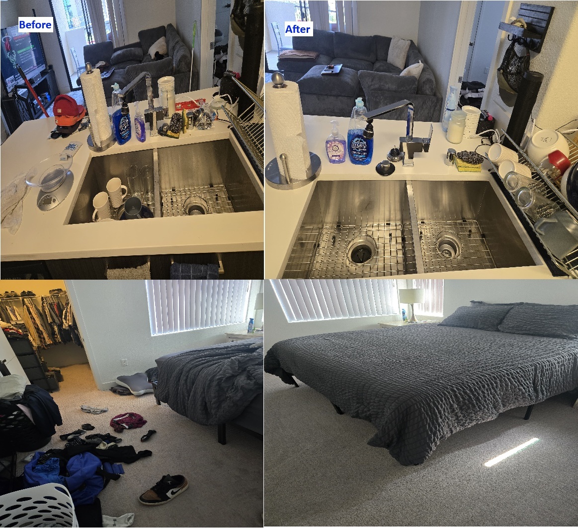 Before and After Standard Cleaning
